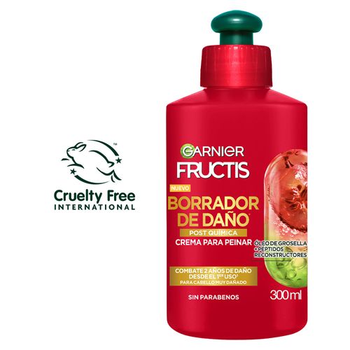 Crema Para Peinar Fructis Reparación Post Química 300 ml