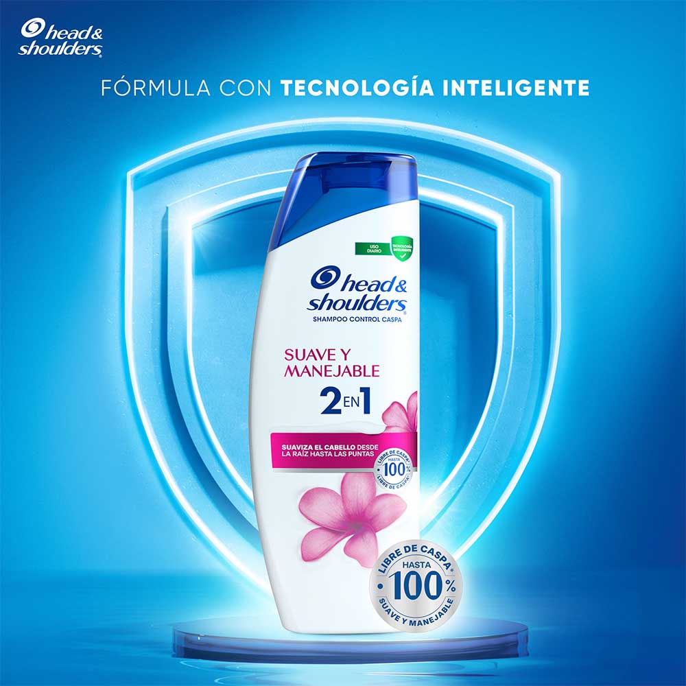 Shampoo Head And Shoulders 2 En 1 Suave Y Manejable x 650 ml - Mercacentro
