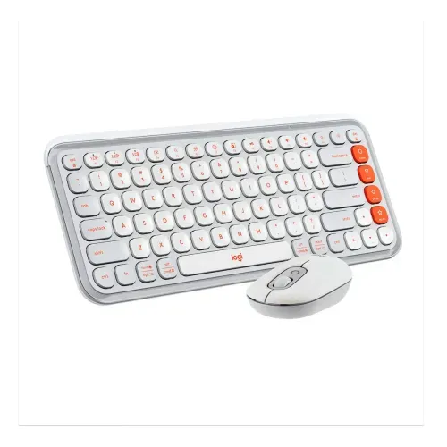 Combo Logitech Teclado  Mouse Blanco Pop Icon