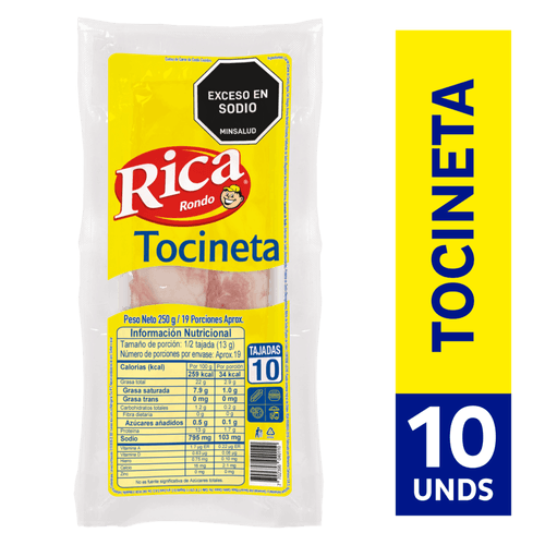 Tocineta Rica Ricachef x 250 g