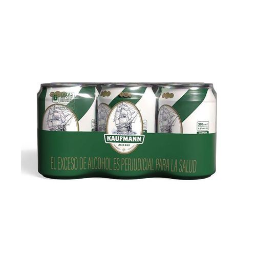 Cerveza Kaufmann Lata 6 und x 310 ml c/u
