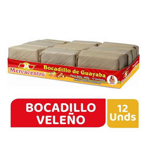 Bocadillo Veleño Mercacentro Guayaba 12 und