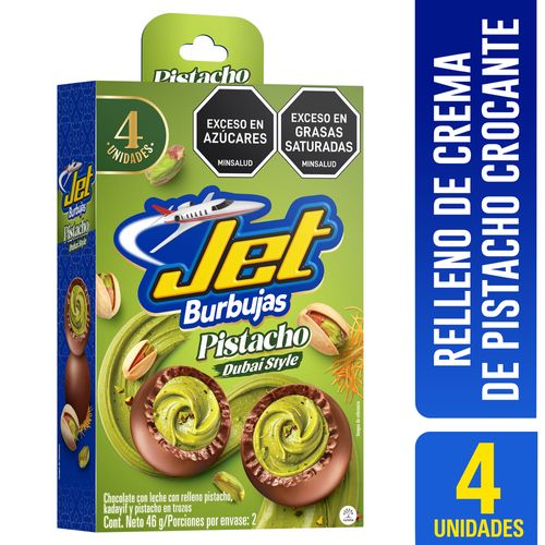 Chocolatina Jet Burbuja Dubai Style Pistacho 46 g