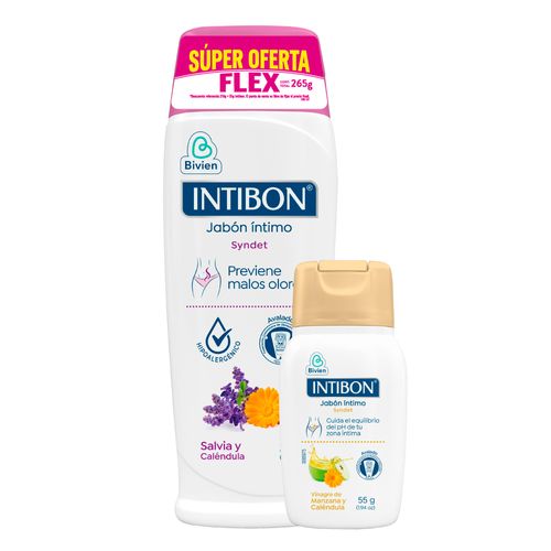 Jabón Intimo Íntibon Oferta Salvia x 210 g + Vinagre x 55 g