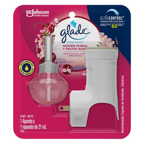 Glade Ambientador Aceites Naturales Aparato Alegría Floral y Frutos Rojos 21 mL