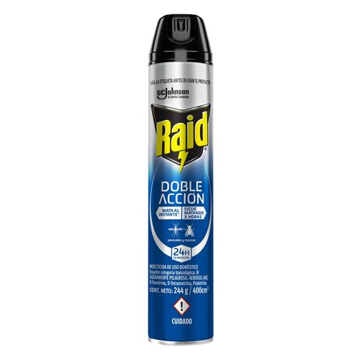 Raid insecticida aerosol mata insectos voladores, 400ml