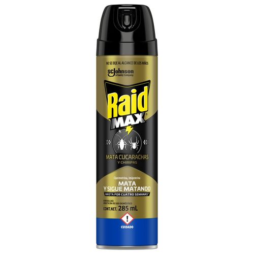 Raid insecticida aerosol mata insectos rastreros, 285ml