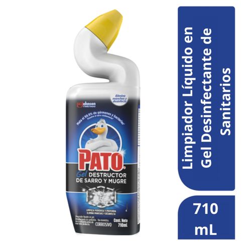 Pato Limpiador Líquido Para Sanitarios Destructor de Sarro, Limpieza Poderosa y Profunda 710 Ml