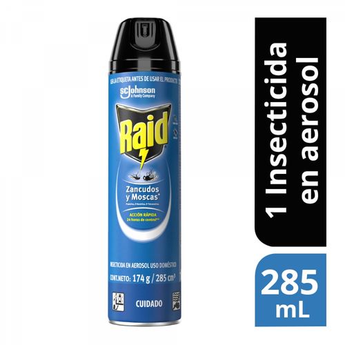Raid insecticida aerosol mata insectos voladores, 285ml