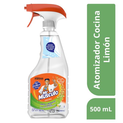 Mr Musculo Limpiador Líquido Para Cocina Quitagrasa Limón gatillo, 500ml