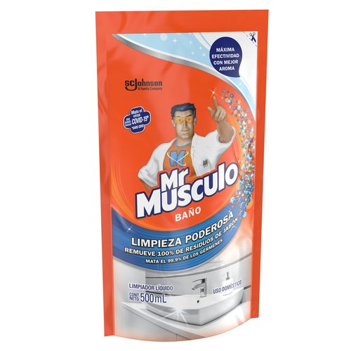 Mr Musculo Limpiador Líquido Para Baño Repuesto, 500 ml