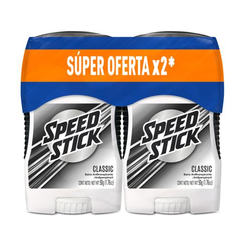 Desodorante Hombre Speed Stick Classic Barra 2x50gr