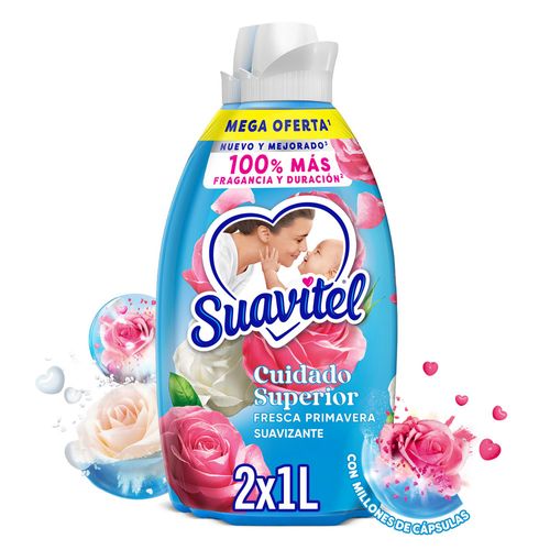 Suavizante Suavitel Cuidado Superior Fresca Primavera 2x 1L