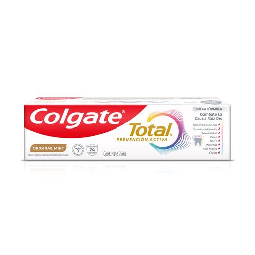 Crema Dental Colgate Total Original Mint Prevención Activa 75ml