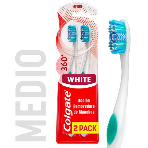 Cepillo de Dientes Medio Colgate 360° Luminous White x2und