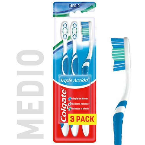 Cepillo de Dientes Colgate Triple Accion Medio x3und