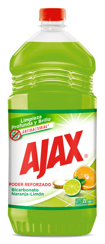 Limpia Pisos Ajax Bicarbonato Naranja-Limon 2L