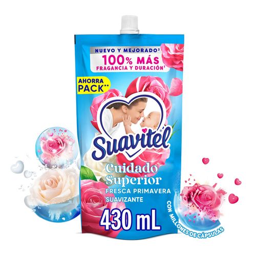 Suavizante Suavitel Cuidado Superior Fresca Primavera 430 ml