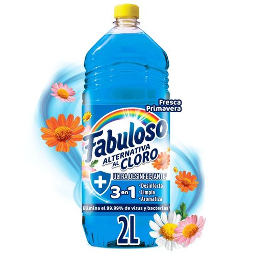 Limpiapisos Fabuloso Alternativa al Cloro Fresca Primavera 2L