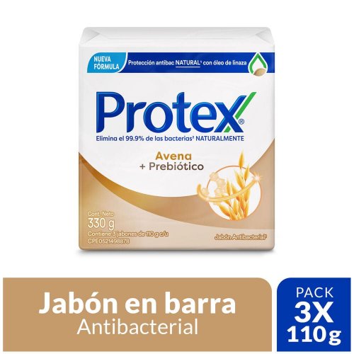 Jabón Antibacterial Protex Avena 110g x3und