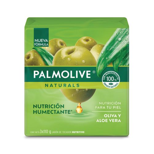 Jabón Palmolive Naturals Oliva y Aloe Vera en barra 3x110g