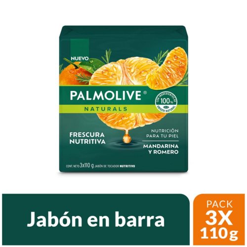Jabón Palmolive Mandarina y Romero en barra 3x110g