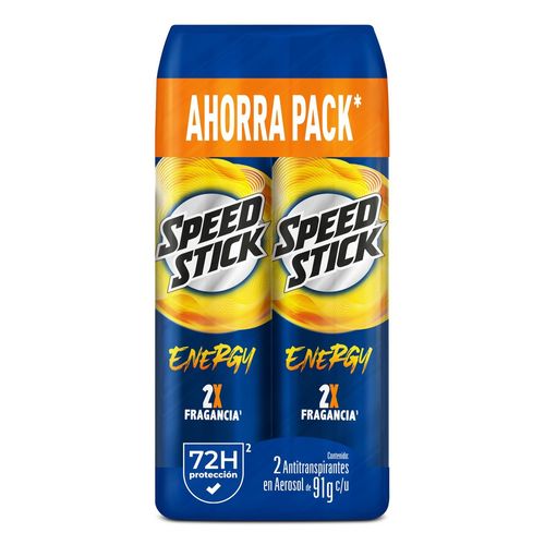 Desodorante hombre Speed Stick Energy aerosol 2x91g