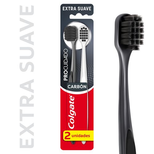 Cepillo de Dientes Colgate Pro Cuidado Carbon extra suave x2und