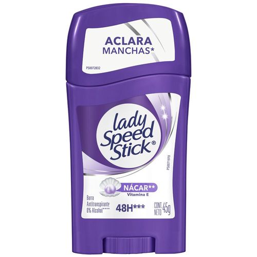 Desodorante Mujer Lady Speed Stick Derma + Aclarado Nácar Barra 45 g