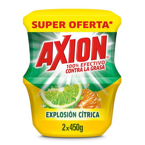 Lavaplatos en Crema Axion Explosión Cítrica 2 und x 450 g c/u