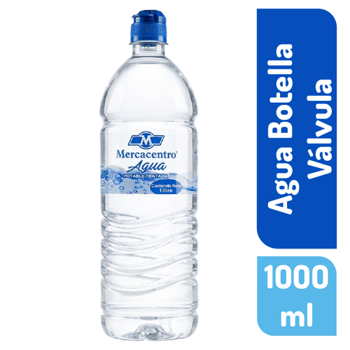 Agua Mercacentro Botella 1000 ml Válvula