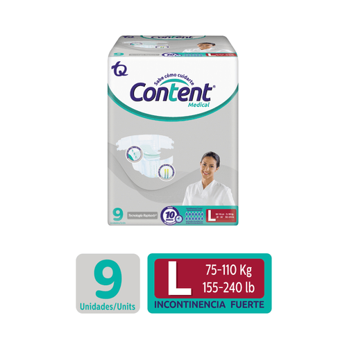 Pañal Content Talla L Medical 9 und