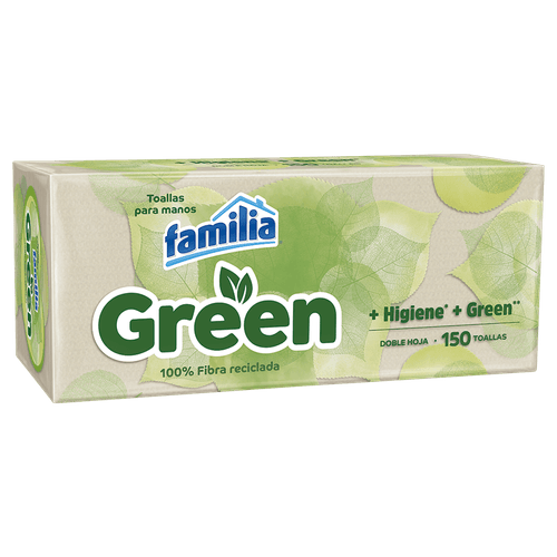 Toalla Familia Green Para Manos 150 und