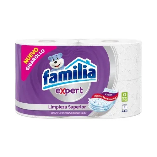 Papel Higiénico Familia Expert 4 rollos x 26 m c/u