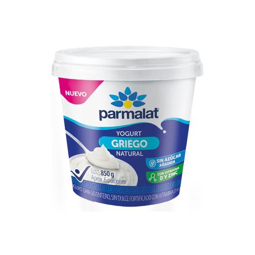 Yogurt Griego Parmalat Sin Azucar Natural x 850 g