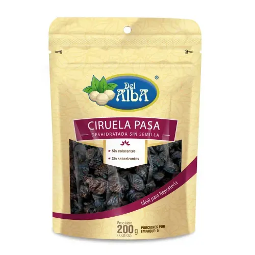 Ciruela Pasa Del Alba Sin Semilla x 200 g