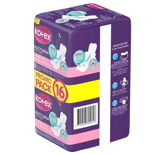 Kotex Nocturna Promo Pack x 16 und