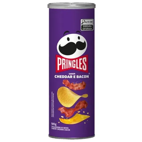 Papa Pringles Cheddar E Bacon x 105 g