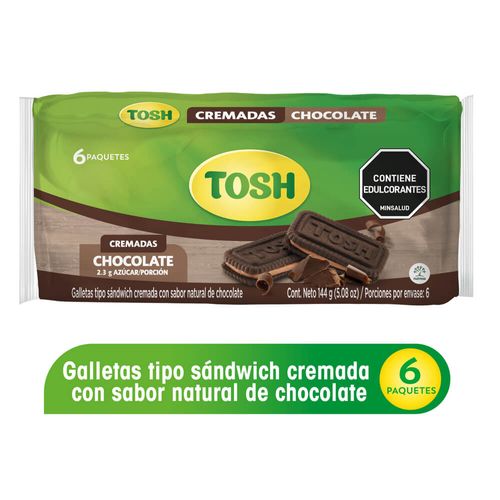 Galleta Tosh Cremada Chocolate x 144 g