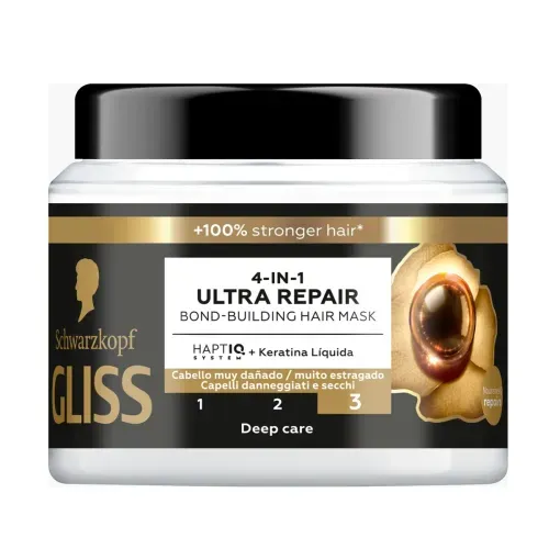 Tratamiento Gliss 4 En 1 Ultra Repair x 400 ml