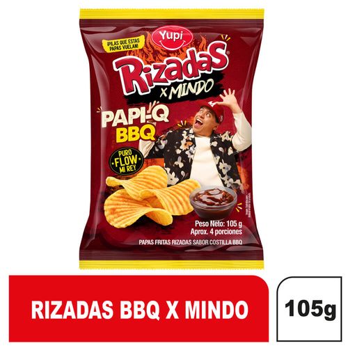 Papa Rizadas Yupi Mindo BBQ x 105 g