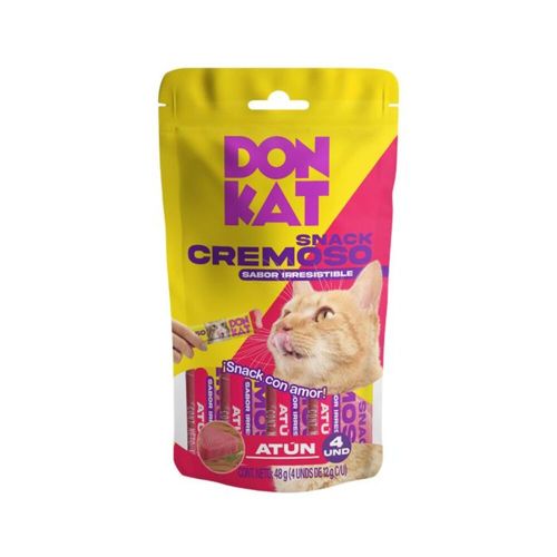 Donkat Snack Cremoso Atún 4 Sobres x 12 g c/u