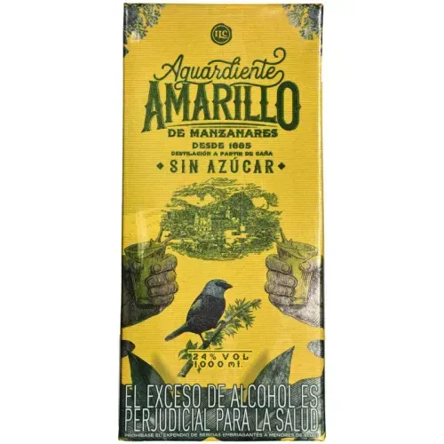 Aguardiente Amarillo De Manzanares Tetrack x 1000 ml