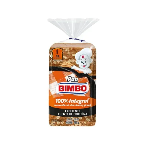 Pan Bimbo Integral Semillas x 460 g