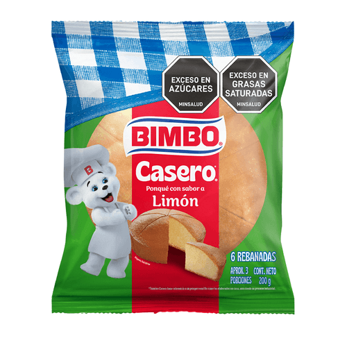 Ponque Bimbo Redondo Casero Limon x 200 g