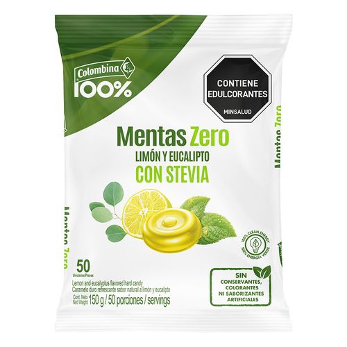 Mentas Colombina 100% Limon Y Eucalipto 50 Und x 3 g c/u