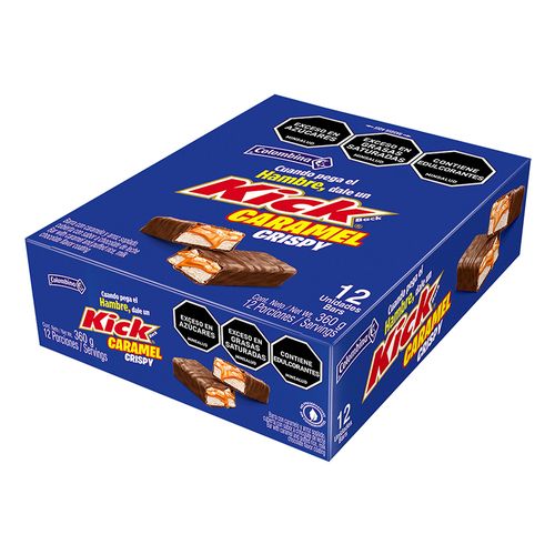 Kick Barra Caramelo Crispy 12 und x 360 g