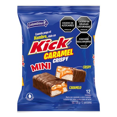 Kick Barra Caramelo Mini Crispy 12 und x 138 g