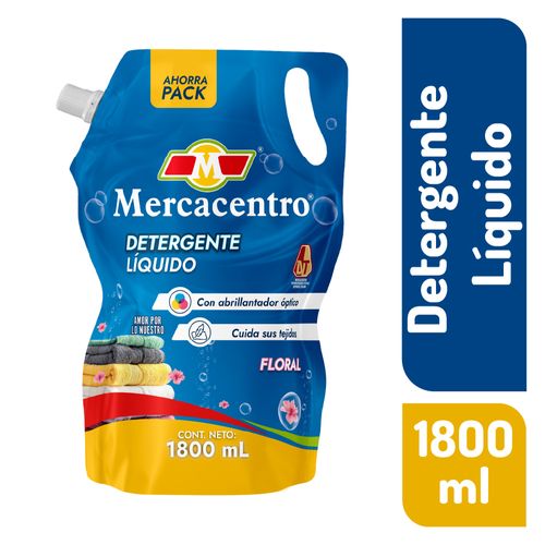Detergente Líquido Mercacentro Floral Doypack 1800 ml