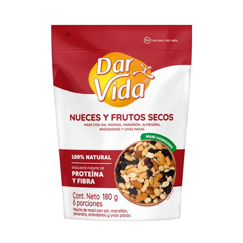 Mezcla Dar Vida Nueces y Frutos Secos x 180 g